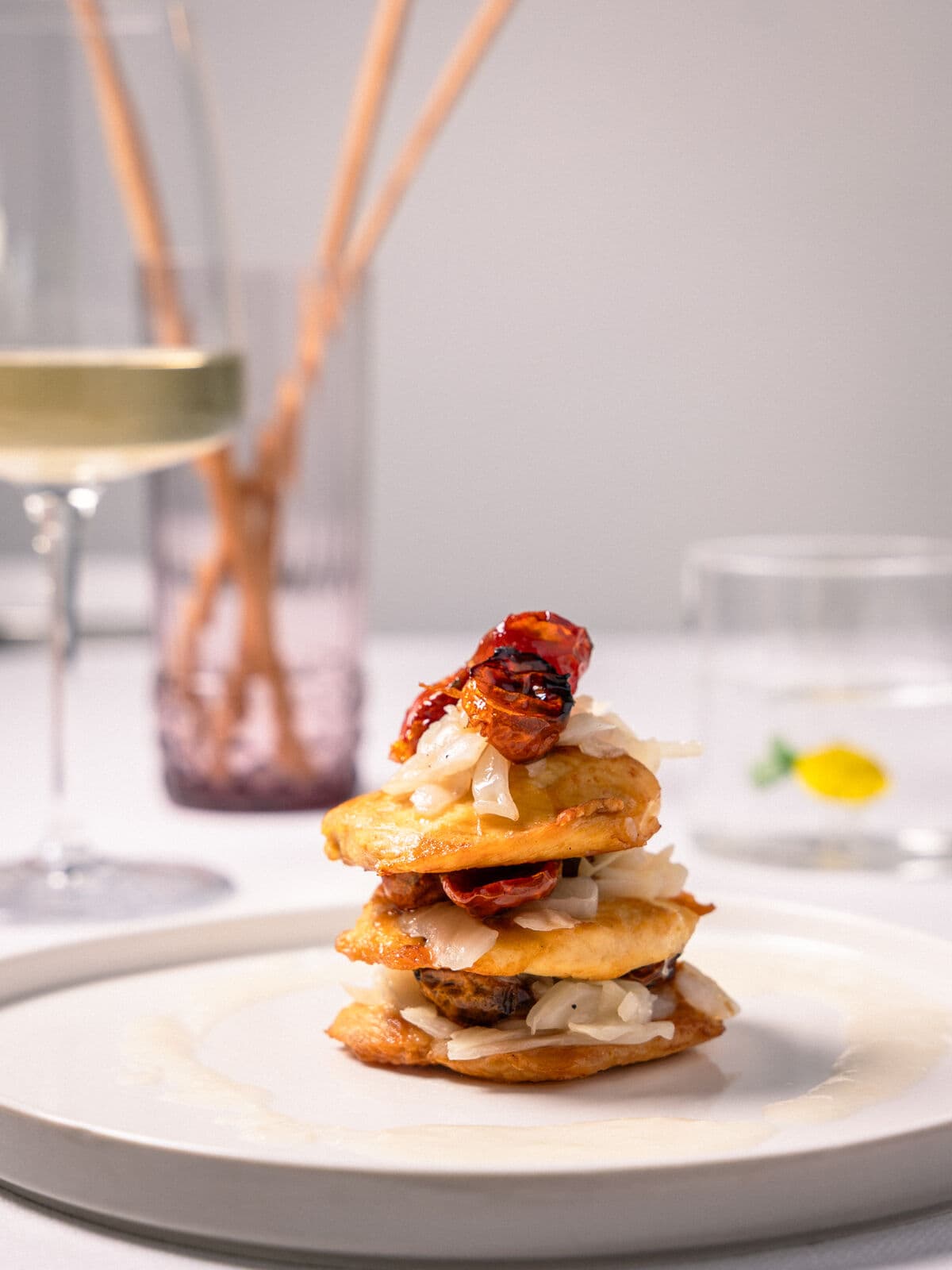 Resto in Linea: dischi di pollo con pomodorini confit e fonduta di Parmigiano